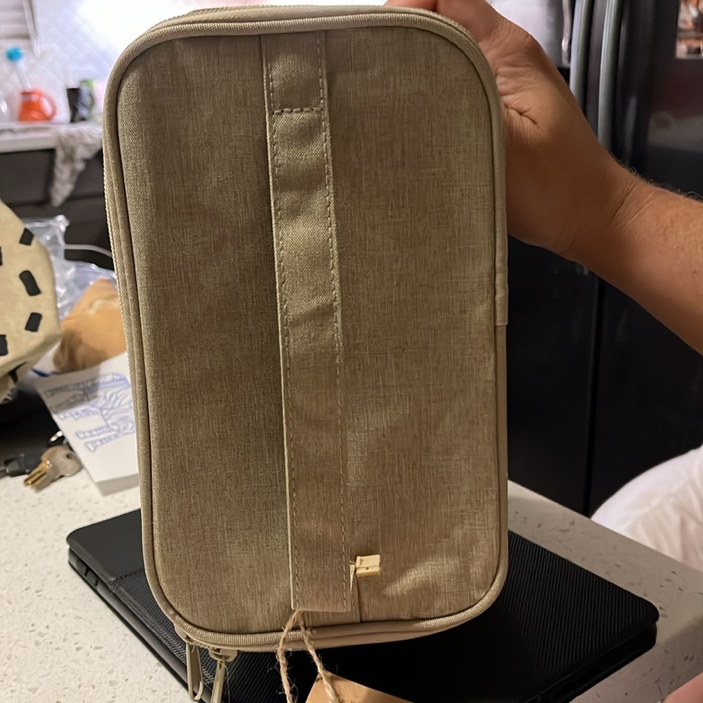 NWT "Nourish by SoYoung" Lunch Bag - Rose Gold Pinstripe - Picture 10 of 10